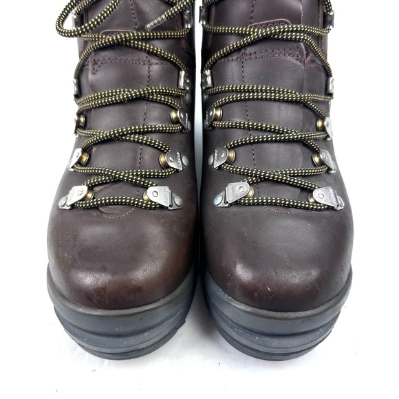Asolo Vintage Hiking Boots Mens 7 Womens 8.5 Brown Leather Lace Up Heavy Duty - Picture 5 of 11